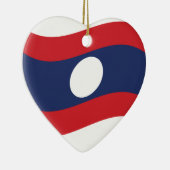 Laos Flag Wave Keramisch Ornament (Rechts)