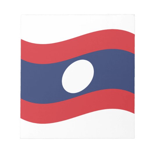 Laos Flag Wave Notitieblok (Voorkant)