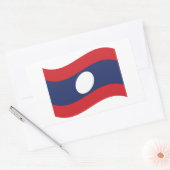 Laos Flag Wave Rechthoekige Sticker (Envelop)