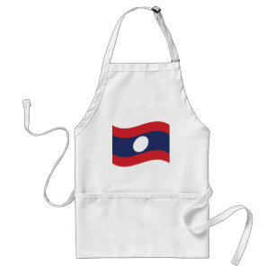 Laos Flag Wave Standaard Schort