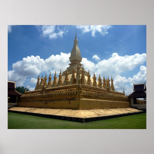 laos golden stupa poster (Voorkant)
