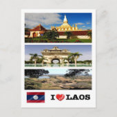 Laos - Ik hou van - Briefkaart (Voorkant)