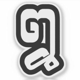 Laos / Laos Number 8 / 8 / ໘ (Bad/Paet) Laotiaans Sticker