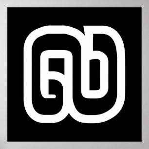 Laos / Laos Number Nine / 9 / ໙ (Kao/Gao) Laotiaan Poster