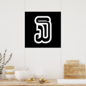 Laos / Laos Nummer drie / 3 / ໓ (Sam) Laotiaans Poster (Keuken)