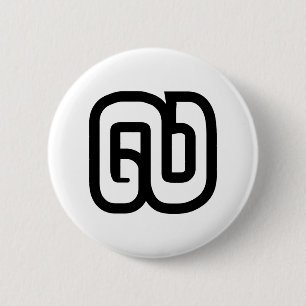 Laos / Laotiaans nummer negen / 9 / ໙ (Kao/Gao) La Ronde Button 5,7 Cm