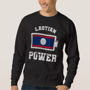 Laos Laotian Flag Day Proud Power Bat Trui