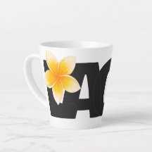 Laos Love Frangipani Flower White and Black