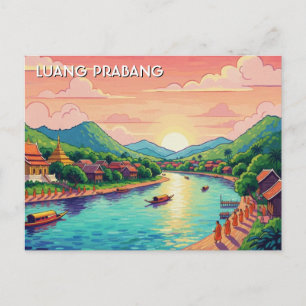 Laos Luang Prabang Reizen Briefkaart