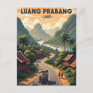 Laos Luang Prabang Reizen Briefkaart