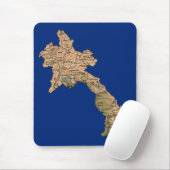 Laos Map Mousepad Muismat (Met muis)