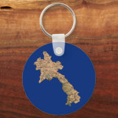 Laos Map Sleutelhanger (Voorkant)