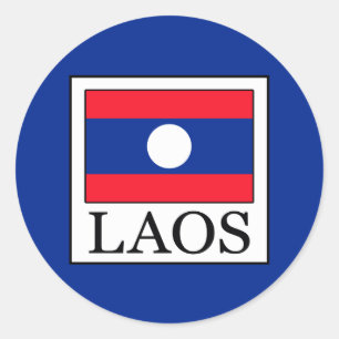 Laos Ronde Sticker