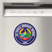 Laos Round Emblem Magneet (Insitu (Vaatwasser))