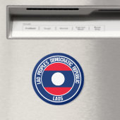 Laos Round Emblem Magneet (Insitu (Vaatwasser))