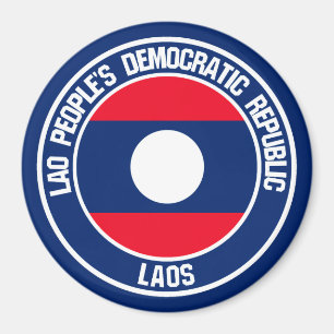 Laos Round Emblem Magneet