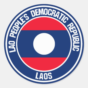 Laos Round Emblem Ronde Sticker