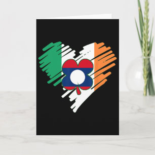 Laos Trots Laos Laotiaanse Vlag St. Patricks Dag S Kaart