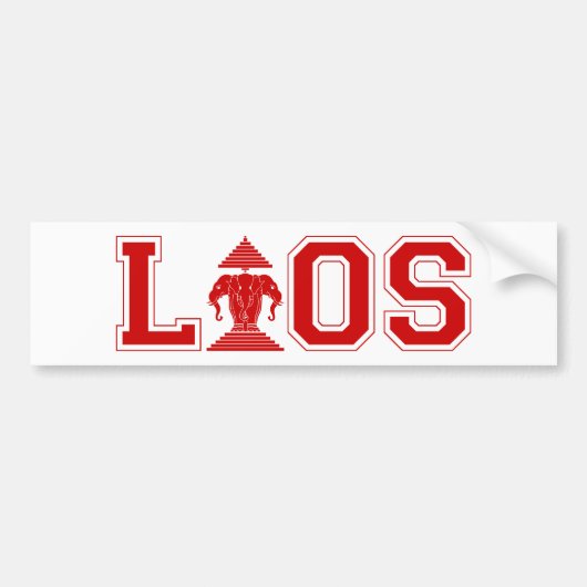 LAOS UNIVERSITEIT BUMPERSTICKER (Voorkant)