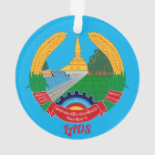 Laos Vacation Acrylic kerstversiering Ornament (achterkant)