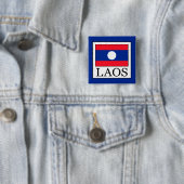 Laos Vierkante Button 5,1 Cm (In situ)