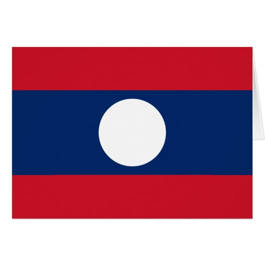 Laos Vlag (Voorkant Horizontaal)