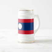 Laos Vlag Bierpul (Voorkant rechts)
