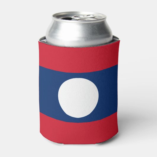 Laos Vlag Blikjeskoeler (Blikje Voorkant)