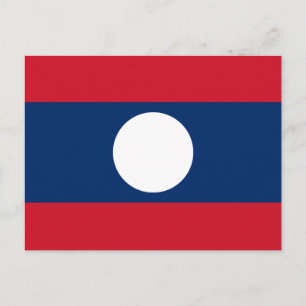 Laos Vlag Briefkaart