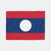 Laos Vlag Fleece Deken (Voorkant (Horizontaal))