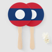 Laos Vlag Handwaaier (Voorkant en achterkant)