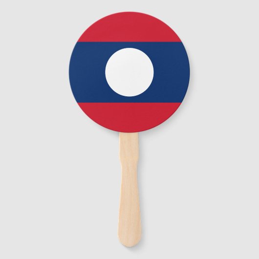 Laos Vlag Handwaaier (Voorkant)