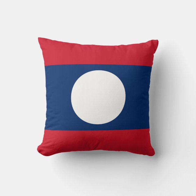 Laos Vlag Kussen (Voorkant)