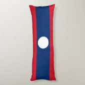 Laos Vlag Lichaamskussen (Achterkant (Verticaal))