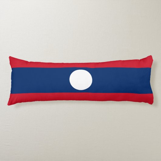 Laos Vlag Lichaamskussen (Voorkant)
