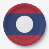 Laos vlag papieren bordje (Voorkant)