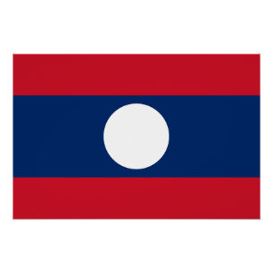 Laos Vlag Perfect Poster