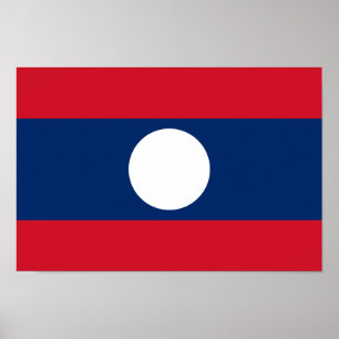 Laos Vlag Poster