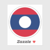 Laos Vlag Ronde Sticker (Vel)
