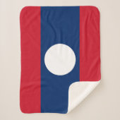 Laos Vlag Sherpa Deken (Voorkant)
