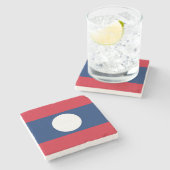 Laos Vlag Stenen Onderzetter (Zijkant)