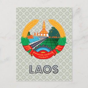 Laos-wapenschild Briefkaart