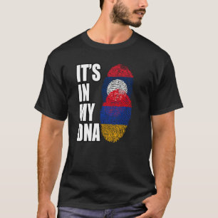 Laotiaanse en Armeense Mix DNA-erfgoedvlag T-shirt