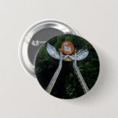 Laotiaanse Poort Ronde Button 5,7 Cm (Voorkant /achterkant)