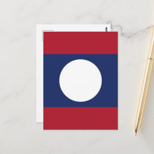 Laotiaanse vlag briefkaart