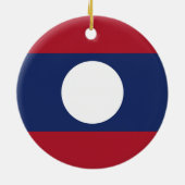 Laotiaanse vlag keramisch ornament (Achterkant)