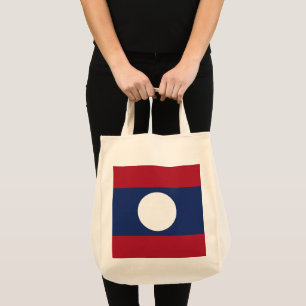 Laotiaanse vlag tote bag