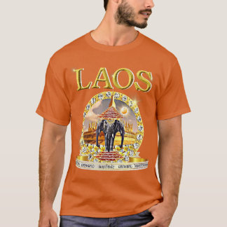 Laotian 3 Headed olifant Erawan Buddhist Laos T-shirt
