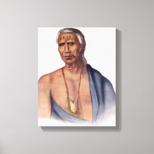 Lap-Pa-Win-Soe, een Delaware Chief Canvas Afdruk