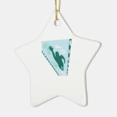 Lap Swimmer Keramisch Ornament (Links)